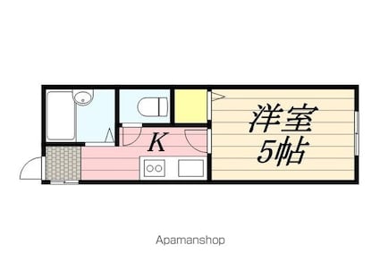 和歌山県和歌山市北中島１丁目[1K/20m2]の間取図