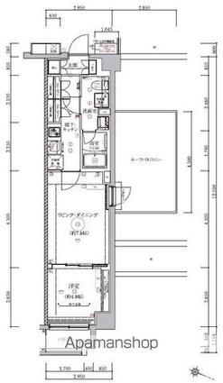 ベルシード板橋本町プレミアⅡ[1LDK/35.55m2]の間取図