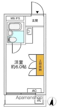 東京都杉並区高円寺南３丁目[1R/13.75m2]の間取図