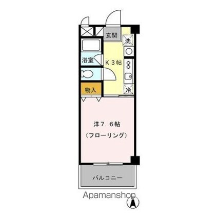 秋津中央ビル[1K/25.83m2]の間取図