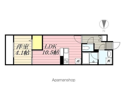 トレ・アルコバレーノ中央[1LDK/36.3m2]の間取図