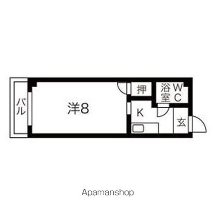 ミリアングリーンパーク庄内[1K/20m2]の間取図
