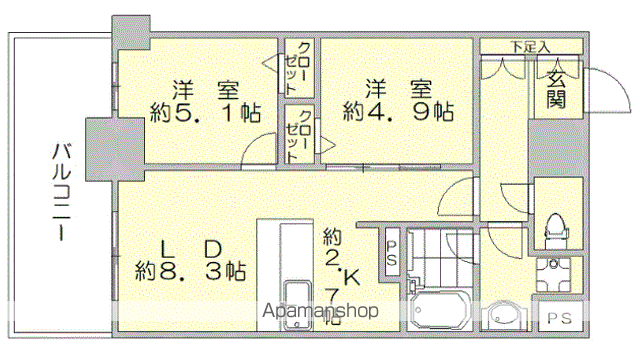 ゼクシオン博多の間取り