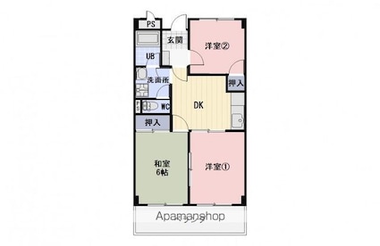 ＴｗｉｎＡｖｅｎｕｅ[3DK/47.97m2]の間取図