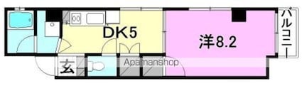 ＰＡＬ　ＳＱＵＡＲＥ[1DK/30.7m2]の間取図