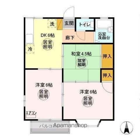 レイクヒルズ373Cの間取り写真
