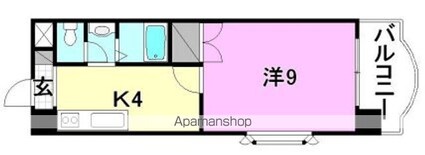ロイヤルアネックス宮西[1K/31.35m2]の間取図