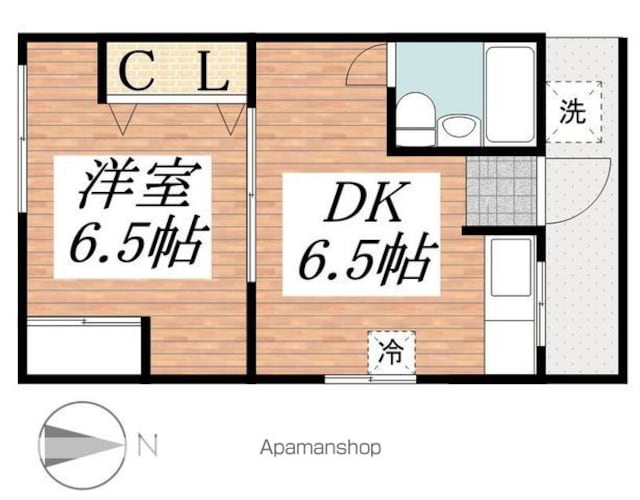 東京都立川市曙町３丁目[1DK/28m2]の間取図