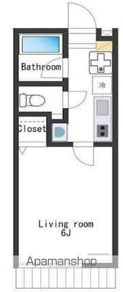 エムズフラット滝野川[1K/19.2m2]の間取図