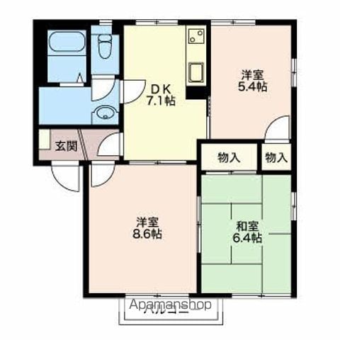 フレグランス恵Eの間取り写真