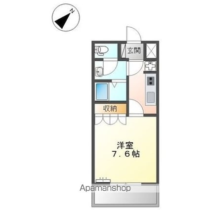 マルベリーハウス[1K/26.25m2]の間取図