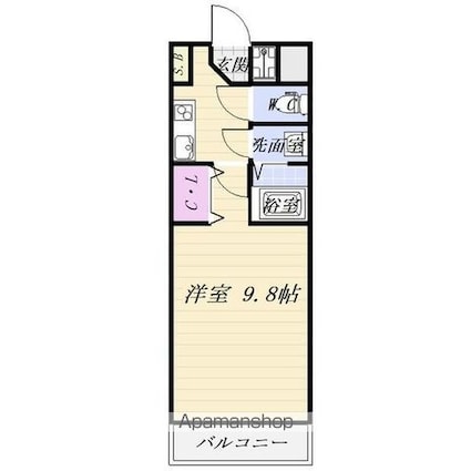 愛知県名古屋市中区新栄１丁目[1K/27.6m2]の間取図