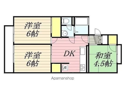 フォレストヒルズⅠ[3DK/50.09m2]の間取図