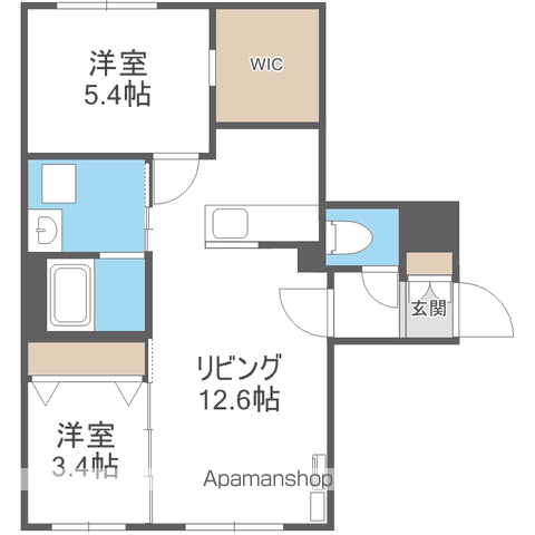BELL COURT発寒南の間取り写真