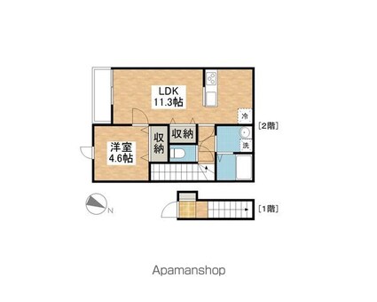 Ｕｌｙｓｓｅｓ小栗[1LDK/41.57m2]の間取図
