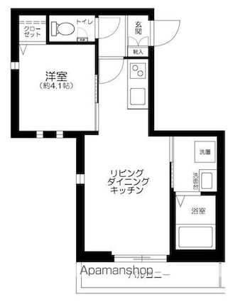 東京都北区東十条１丁目[1LDK/31.76m2]の間取図