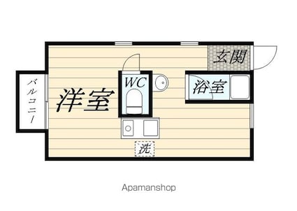 リサージュ[1R/25.6m2]の間取図