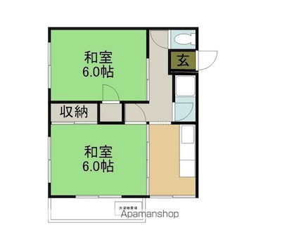 ハイツ中野２６８[2K/34.01m2]の間取図