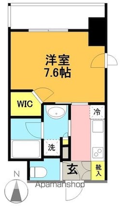 東京都世田谷区松原２丁目[1K/25.93m2]の間取図