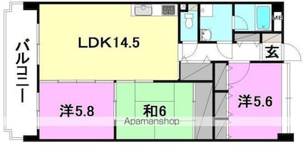 アルカンシエル[3LDK/71.14m2]の間取図