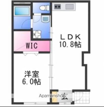 和歌山県和歌山市紀三井寺[1LDK/43.68m2]の間取図