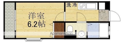 東京都小金井市梶野町４丁目[1K/23m2]の間取図