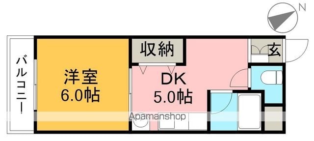 メイプル高須[1DK/27.56m2]の間取図