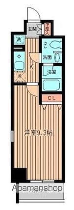 ヴェルデス[1K/27.25m2]の間取図