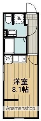 東京都福生市大字福生[1R/21.84m2]の間取図