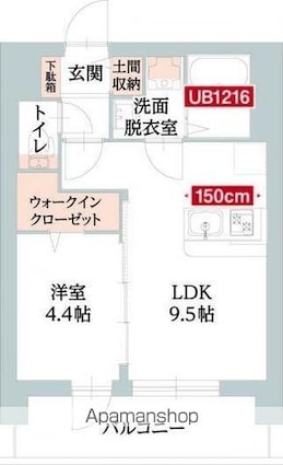 ＴＲＳ[1LDK/34.84m2]の間取図