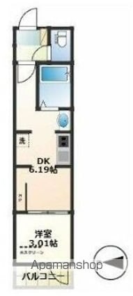 グランフォレ[1DK/20.28m2]の間取図