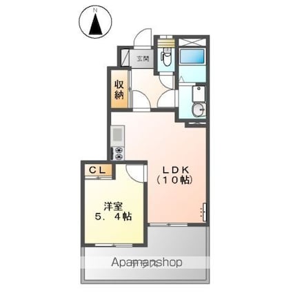 エミスフェール[1LDK/40.14m2]の間取図