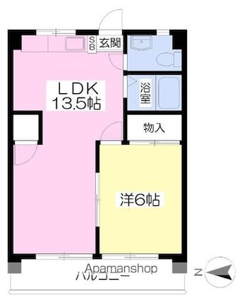 ＩＫＥＵＣＨＩ　ＨＥＩＧＨＴＳ[1LDK/38.88m2]の間取図