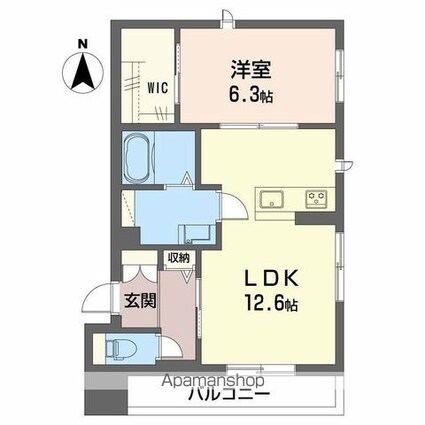ハルミエールⅡ[1LDK/49.74m2]の間取図