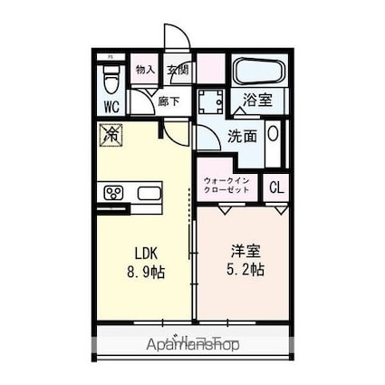 パミドール和[1LDK/40.07m2]の間取図