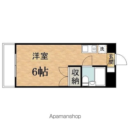 グランオーク[1R/16.66m2]の間取図