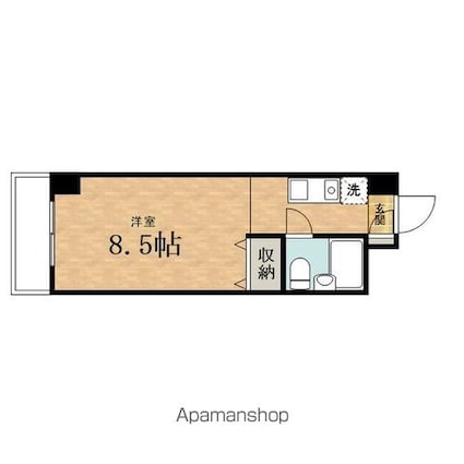 フェニックスヒルズ[1R/24.6m2]の間取図