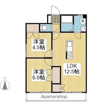 西岡プラザ[2LDK/51.03m2]の間取図