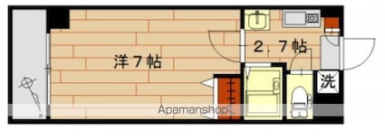広島県広島市西区大宮１丁目[1K/20.16m2]の間取図