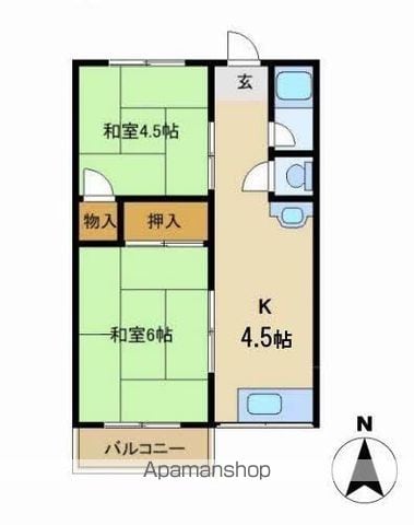 富永ハイツの間取り写真