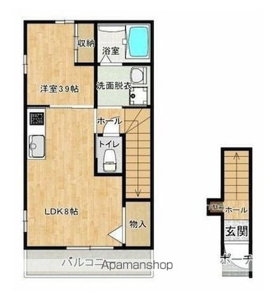 エルミタージュ[1LDK/32.25m2]の間取図