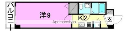 ロクス岡崎[1K/26.47m2]の間取図