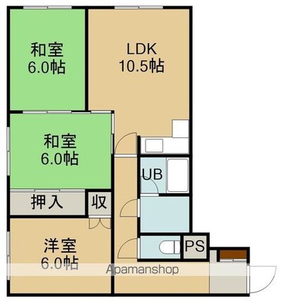 ピアコート２１[3LDK/64.17m2]の間取図