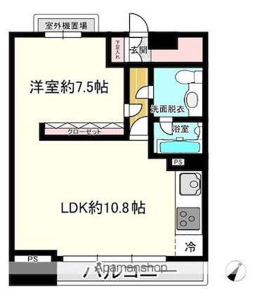 東京都中央区銀座４丁目[1LDK/54.18m2]の間取図
