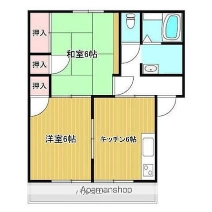 スターリッチハイツ[2DK/48.52m2]の間取図