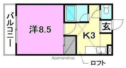 ハイツサブリナ[1K/30.24m2]の間取図