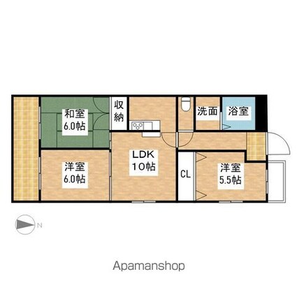 ユーハウス鶴舞Ⅱ[1LDK/71.43m2]の間取図