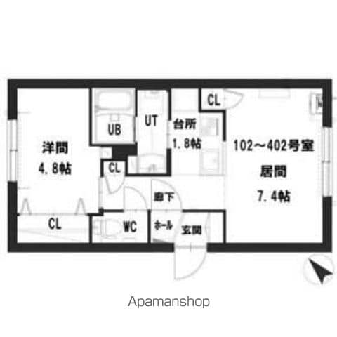 グランメールSーVILLAGE18.の間取り写真