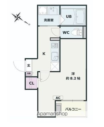 Ｊａｃｋ　ｋｏｇｕｋｉⅠ[1K/27.51m2]の間取図