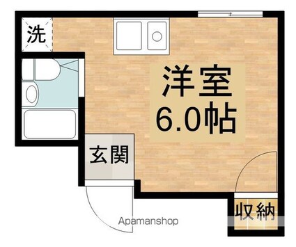 プラムハイツ[1R/18m2]の間取図